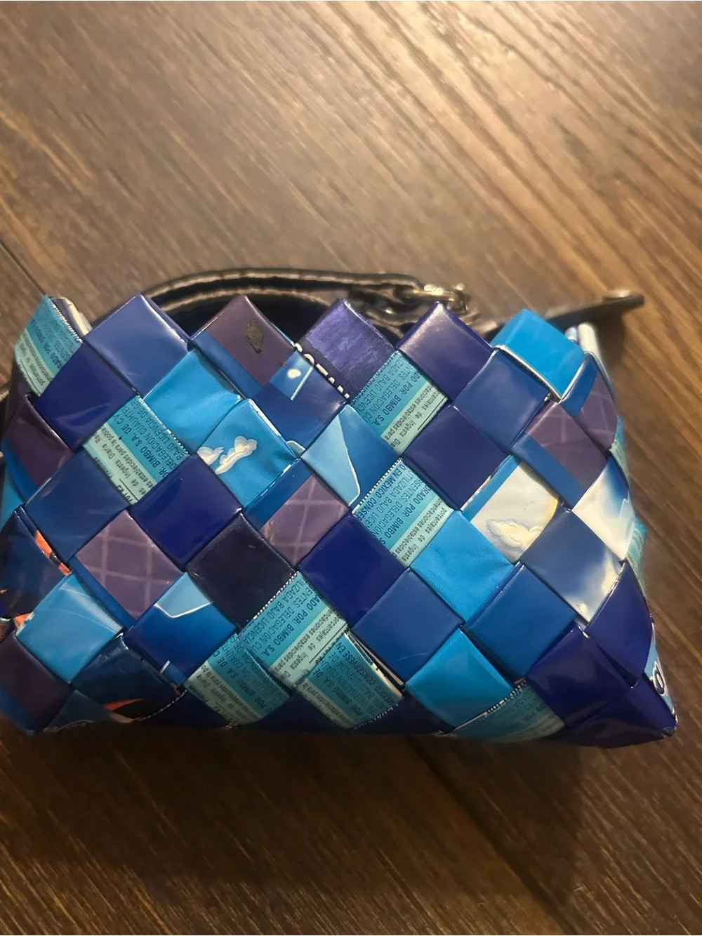 Nahui Ollin Upcycled Candy Wrapper vintage Mini Clutch
